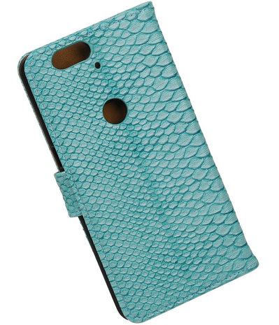 Huawei Nexus 6P - Slang Turquoise Bookstyle Wallet Hoesje