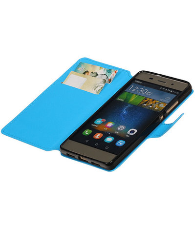 Blauw Huawei P8 Lite TPU wallet case booktype hoesje HM Book