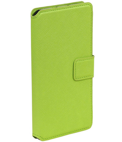 Groen Huawei P8 Lite TPU wallet case booktype hoesje HM Book
