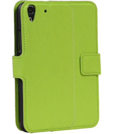 Groen Huawei Honor Y6 TPU wallet case booktype hoesje HM Book