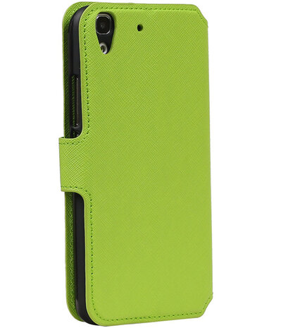 Groen Huawei Honor Y6 TPU wallet case booktype hoesje HM Book