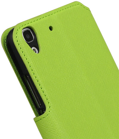 Groen Huawei Honor Y6 TPU wallet case booktype hoesje HM Book