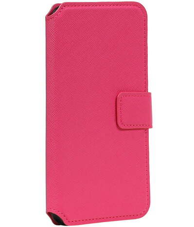 Roze Huawei Honor Y6 TPU wallet case booktype hoesje HM Book