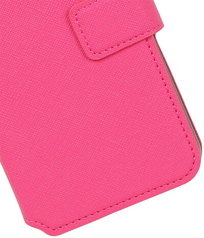 Roze Huawei Honor Y6 TPU wallet case booktype hoesje HM Book