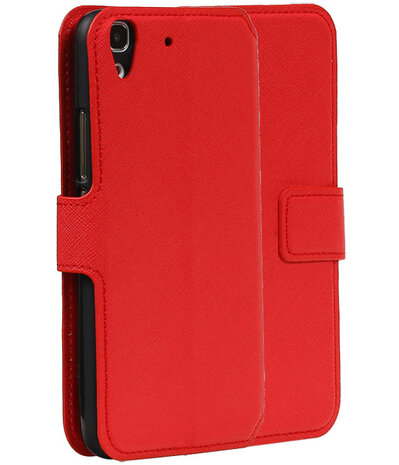 Rood Huawei Honor Y6 TPU wallet case booktype hoesje HM Book