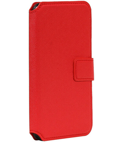 Rood Huawei Honor Y6 TPU wallet case booktype hoesje HM Book
