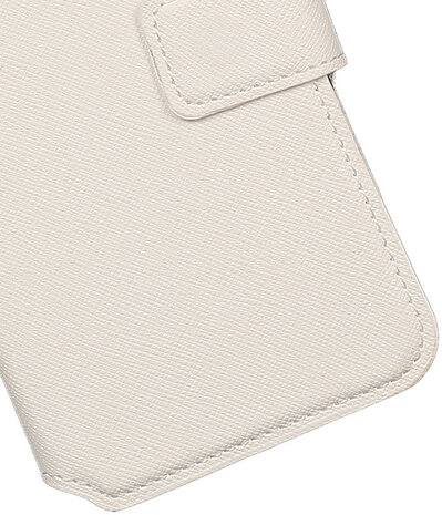 Wit Huawei Honor Y6 TPU wallet case booktype hoesje HM Book