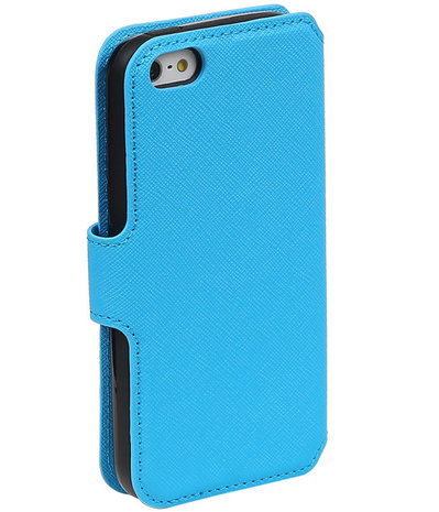 Blauw Apple iPhone 6 / 6s TPU wallet case booktype hoesje HM Book