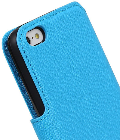 Blauw Apple iPhone 6 / 6s TPU wallet case booktype hoesje HM Book