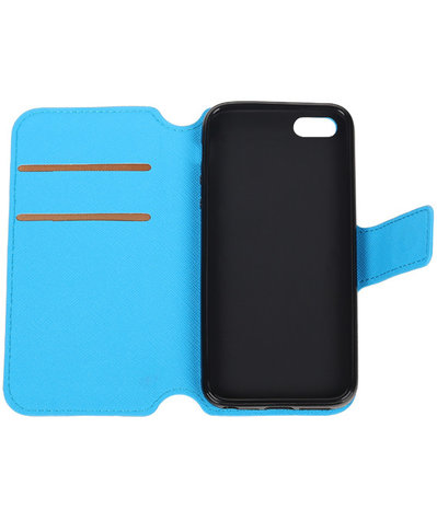 Blauw Apple iPhone 6 / 6s TPU wallet case booktype hoesje HM Book