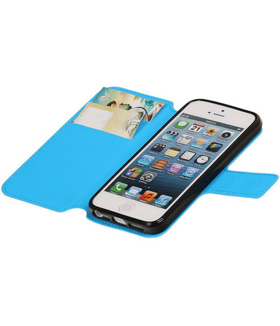 Blauw Apple iPhone 6 / 6s TPU wallet case booktype hoesje HM Book