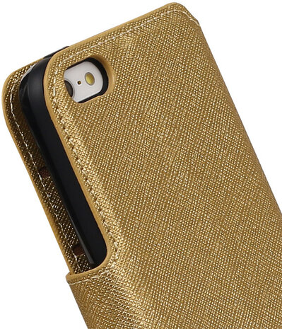 Goud Apple iPhone 6 / 6s TPU wallet case booktype hoesje HM Book