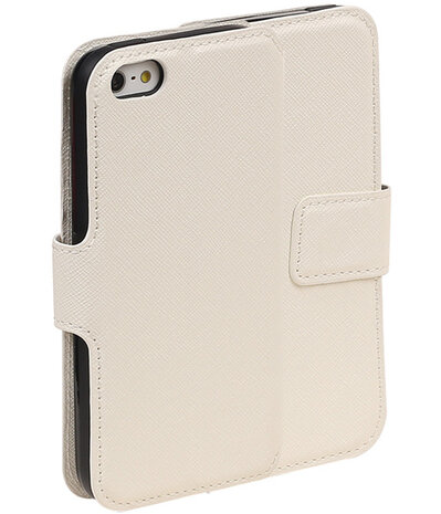 Wit Apple iPhone 6 / 6s TPU wallet case booktype hoesje HM Book