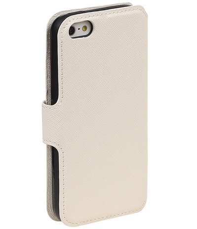 Wit Apple iPhone 6 / 6s TPU wallet case booktype hoesje HM Book