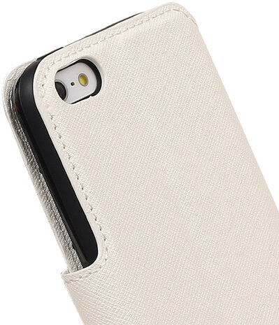 Wit Apple iPhone 6 / 6s TPU wallet case booktype hoesje HM Book