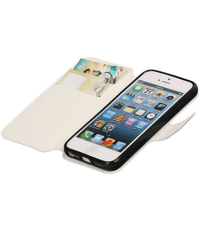 Wit Apple iPhone 6 / 6s TPU wallet case booktype hoesje HM Book