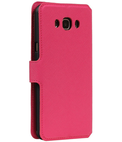 Roze Samsung Galaxy J5 2016 TPU wallet case booktype hoesje HM Book