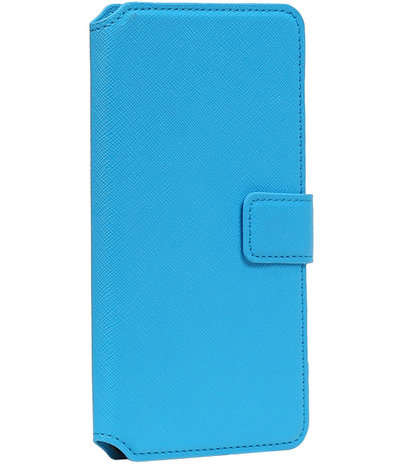 Blauw Samsung Galaxy J7 2016 TPU wallet case booktype hoesje HM Book