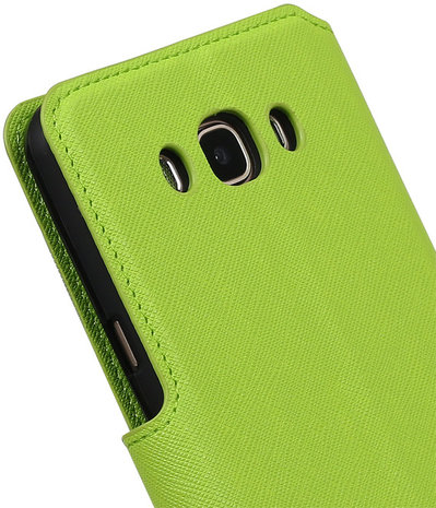 Groen Samsung Galaxy J7 2016 TPU wallet case booktype hoesje HM Book