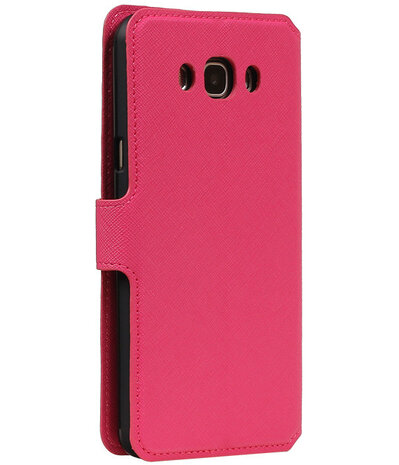 Roze Samsung Galaxy J7 2016 TPU wallet case booktype hoesje HM Book