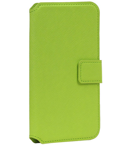 Groen Samsung Galaxy S5 TPU wallet case booktype hoesje HM Book