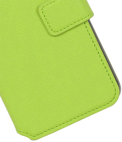 Groen Samsung Galaxy S5 TPU wallet case booktype hoesje HM Book