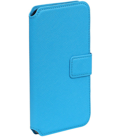 Blauw Samsung Galaxy S6 TPU wallet case booktype hoesje HM Book