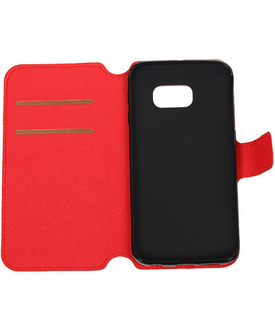 Rood Samsung Galaxy S6 TPU wallet case booktype hoesje HM Book