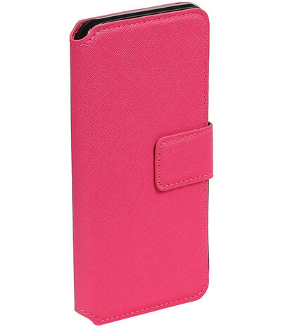 Roze Samsung Galaxy A3 2016 TPU wallet case booktype hoesje HM Book