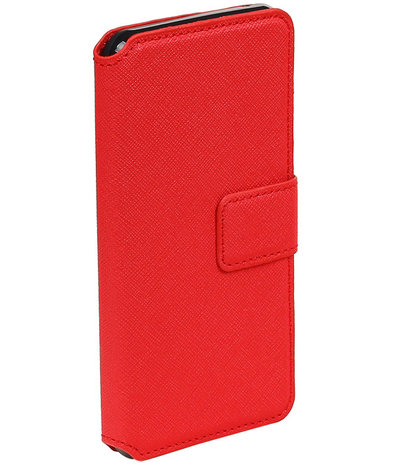 Rood Samsung Galaxy A3 2016 TPU wallet case booktype hoesje HM Book