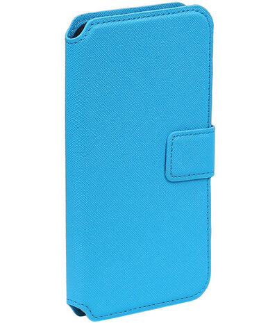 Blauw Samsung Galaxy S6 Edge TPU wallet case booktype hoesje HM Book