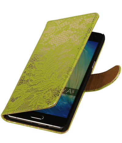 Lace Groen Hoesje voor Samsung Galaxy A5 2015 Book/Wallet Case/Cover