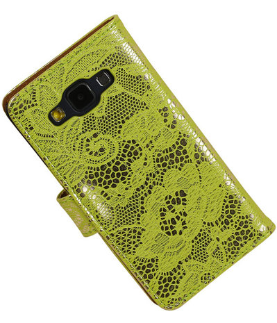 Lace Groen Hoesje voor Samsung Galaxy A5 2015 Book/Wallet Case/Cover