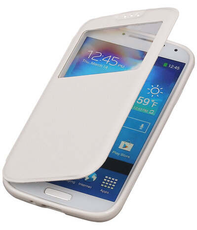Polar View Map Case Wit Samsung Galaxy S3 Mini I8190 TPU Bookcover Hoesje