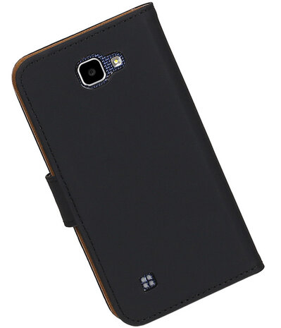 Zwart Effen booktype cover hoesje voor LG K4