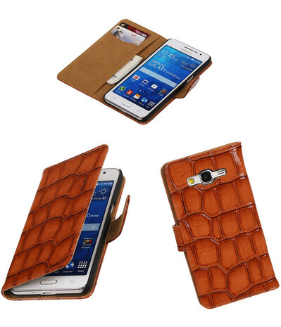 Bruin Croco Samsung Galaxy Grand Prime Book/Wallet Case/Cover