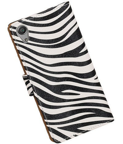 Zebra booktype cover hoesje voor Sony Xperia X Performance