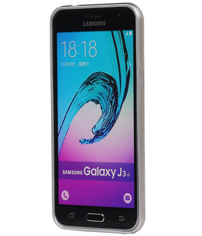 Zilver Brocant TPU back case cover hoesje voor Samsung Galaxy J3