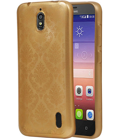 Goud Brocant TPU back case cover hoesje voor Huawei Y625