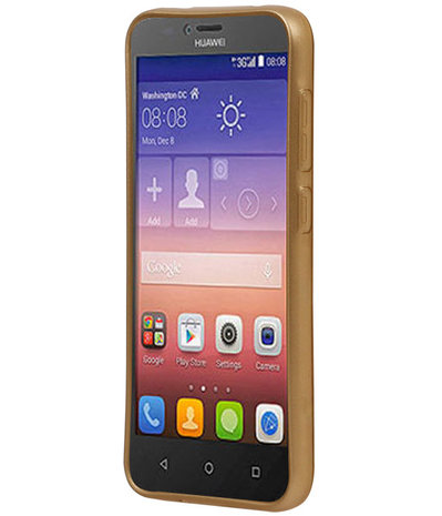 Goud Brocant TPU back case cover hoesje voor Huawei Y625