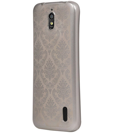 Zilver Brocant TPU back cover hoesje voor Huawei Y625