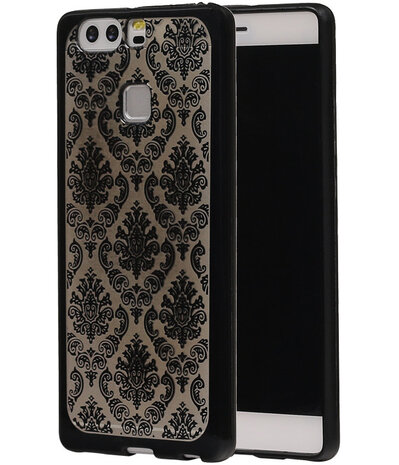 Zwart Brocant TPU back case cover hoesje voor Huawei P9