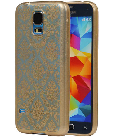 Goud Brocant TPU back case cover hoesje voor Samsung Galaxy S5