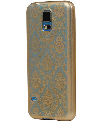 Goud Brocant TPU back case cover hoesje voor Samsung Galaxy S5