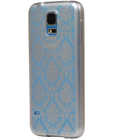 Zilver Brocant TPU back case cover hoesje voor Samsung Galaxy S5