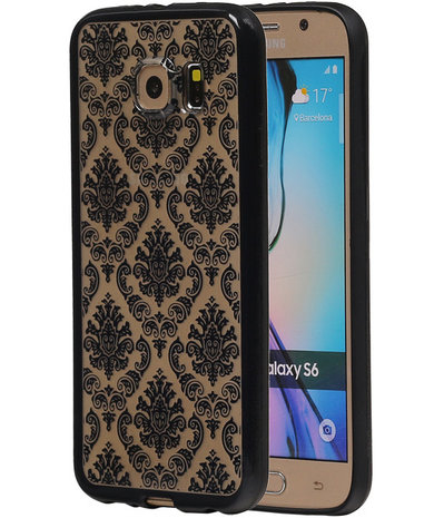 Zwart Brocant TPU back case cover hoesje voor Samsung Galaxy S6