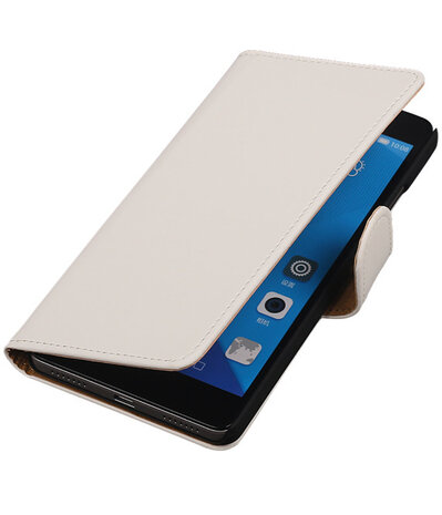 Huawei Honor 7 Effen Bookstyle Wallet Hoesje Wit