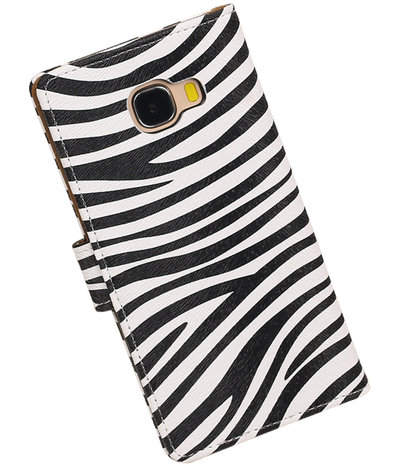 Zebra booktype wallet cover hoesje voor Samsung Galaxy C5