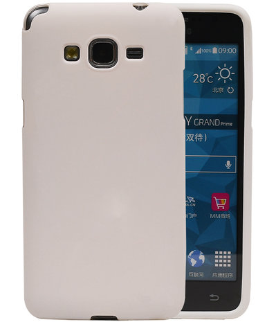 Wit Zand TPU back case cover hoesje voor Samsung Galaxy Grand Prime