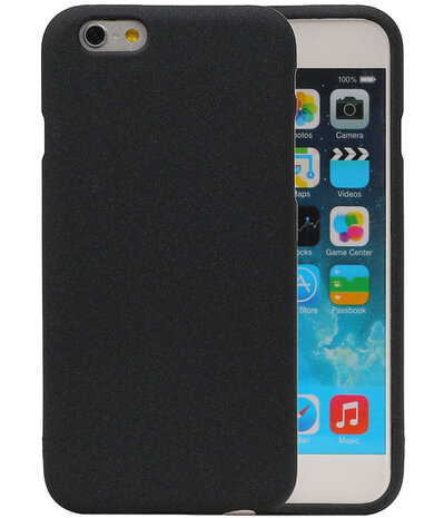 Zwart Zand TPU back case cover hoesje voor Apple iPhone 6 / 6s